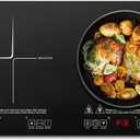 AMZCHEF Double Induction Cooktop, 1800W 2 Burner, ETL Certified