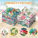 Nuogo 36 Packs Hawaiian Cloth Napkins 15" x 15" Hawaiian Guest Cloth Napkins with Tropical Floral Palm Leaves Flamingo Hand Towel for Summer Luau Party BBQ Dinner Wedding Table Decor