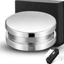 26.8 Ounce/ 760 Gram Record Weight Stabilizer Turntable Clamp Heavy Weight High Mass Steel Lp Disc Vinyl Record Player Accessory with Brush Gift Box for Vibration Damping Christmas Favor Gifts(Silver)