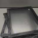 LBECUA Floating Picture Frames Set of 6, 8x10 Floating Frame with Double Glass for 4x6, 5x7 or Full Display 8x10 Photo, Desktop or Wall Hanging, Black