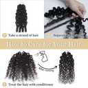 Human Crochet Hair for Black Women 18 Inch 150g Burmese Curly Human Hair Crochet Bundles Lightweight Pre-Separated Feather Crochet Human Hair Invisible Miracle Knots Hair Extensions Natural Black