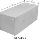 36 Gallon RV Fresh Water Tank, Potable Water Storage Tank for Drinking, Cooking, Cleaning, Showering, for Campers, Trailers, Motorhomes, RVs, Cube Shape, 37" x 16" x 15" (WT-5549)