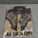 EL PIONERO Men's Western Shirt Long Sleeve Embroidered Cowboy Casual Snap Button Shirt XL
