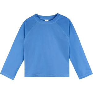 Gerber Unisex Baby Toddler UPF 50+ Long Sleeve Rashguard Swim Shirt (3T, Blue)