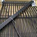 WESLEY'S CORNER Tall Fence Panels - 32H x 29L, No Dig Metal Dog Fence, Heavy Duty, Garden Border & Animal Barrier, Rustproof, Decorative Fencing for Backyards, Frontyards, Outdoors and Edging (Black)