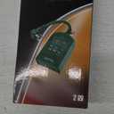 BESTTEN 7 Day Outdoor Digital Programmable Timer with Clock and Push Button, Countdown Timer with Dual Grounded Outlets, Weatherproof, Green, ETL Listed