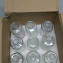 Brajttt Glass Bud Vase Set in Bulk, 9pcs Mini Vintage Flower Vases for Wedding, Clear Relief Vase for Centerpieces,Home Table Flower Decor, Party Decorations