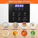 Rice Cooker Small,6-Cup (Uncooked) / 12-Cup (Cooked),6-in-1 Multi Cooker,Electric Smart Rice Cooker,Portable Non-Stick Rice Maker With Steamer Basket,12 Hours Timer Delay & Keep Warm Function