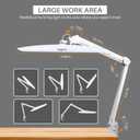 bemelux 20-Inch LED Desk Lamp with Clamp, 24W 2200LM, Protected Arm, White
