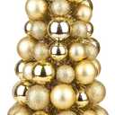16 Inch Christmas Ball Tree Fireplace Table Decoration Home Party Decorative Ball Ornaments Xmas Tree Decors Gold