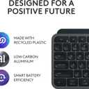 Logitech MX Keys S Combo - Performance Wireless Keyboard and Mouse with Palm Rest, Customizable Illumination, Fast Scrolling, Bluetooth, USB C, for Windows, Linux, Chrome, Mac,Color Graphite.