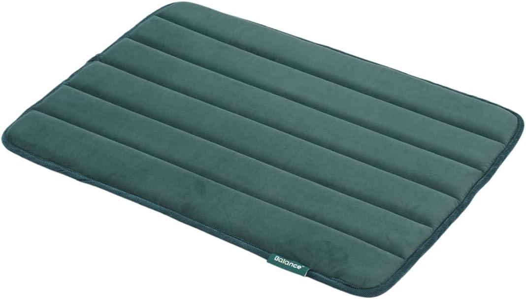 BALANCE Dog Crate Pad, Dog Foam Crate Mat Kennel Pad, Washable Water-Resistant Pet Bed Flat Dogs Cage Mat for Small Dogs (24.0"L x 18.0"W x 0.8"Th, Green)