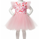 LQSZ Girls Tulle Dresses Princess Flutter Sleeve Tutu Dress for Toddler Girl 3-12 Years