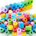 Frienda 50 Pcs Pool Noodles Bits Multicolor Craft Small Size Versatile Mixed Floating Pool Noodles Foam Rope Tube for Play or DIY Craft Multipurpose (2.56 x 1 Inch, Pastel Colors)