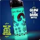 Dan&Darci Decorate Your Own Glow-in-the-Dark Water Bottle Kit for Girls - Birthday Gifts for Girl Ages 4-6 5-7 6-8 - 4 5 6 7 8 Year Old Birthday Gift Ideas - Arts and Crafts for Kids Age 6-8