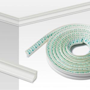 Peel and Stick Crown Molding, 16Ft (197") x 2" Self-Adhesive Ceiling Trim, Flexible Wall & Ceiling Molding for DIY Home Decor, Easy to Install No Tools Needed (Off-White)