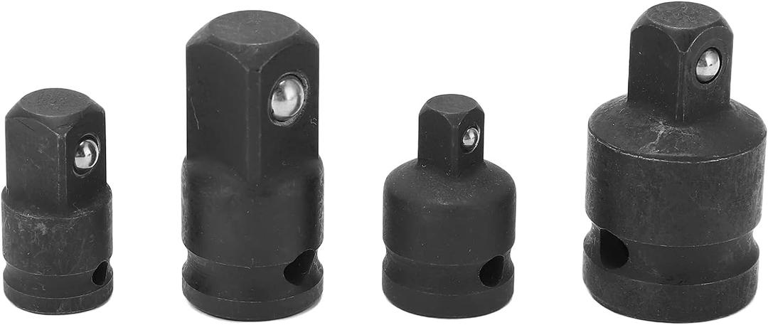 Pneumatic Sleeve Convertor Molybdenum Steel Square Head 4 Sizes Universal Black For Industrial Usage