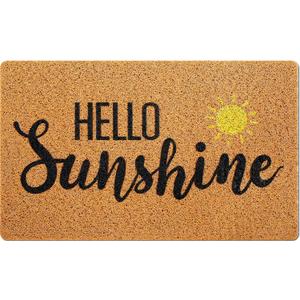 Welcome Doormat Rug Door Mat Front Door Rug for Home Indoor Holiday Decoration 18 x 30 inch(Sunshine)