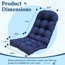 Outdoor Adirondack Chair Cushion Waterproof with Elastic Band Non Slip Patio Chair Cushions for Outdoor Furniture Thicken Rocking Chair Seat Pad Dark Grey 43"*20"*3.9"