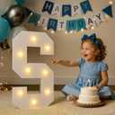 2FT Light Up letters, Quick 5-Min Setup, Battery Operated LED Large Lighted Letters for Party Birthday Baby Shower Wedding Graduation Decor, Marquee Letter S