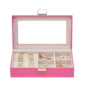 Homde Synthetic Leather Huge Jewelry Box, Pink
