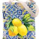 Italian Islands Gift Positano Delicious Italian Lemons Fresh Tote Bag Southern Italy Travel Shopping Bag