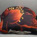 Dintszyayue Black Comforter Set Queen Size, 7 Pieces Floral Bed in a Bag Set, Texture Red Flower Bedding Sets, Soft Microfiber for All Season with Flat Sheet Fitted Sheets Pillowcases and Shams