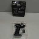 2.4ghz RC Controller 4CH RC Remote and Receiver Digital Radio Transmitter for 18 110 116 132 RC Car Boat Tank Crawler GA-4H-TX (Transmitter and Receiver Set), Black