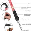 Soldering Iron Kit, 60W Soldering Iron with 5pc Interchangeable Tips, 10-in-1 Adjustable Temperature Solder Welding Tools, Fast Heating, Electronic Repair, 110V