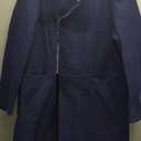 Runcati Mens Trench Coat Notch Lapel Zip Up Overcoat Casual Winter Long Business Pea Coat, Size XXL