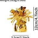 Balloon weights, 12 pieces, aluminum foil, suitable for birthday parties, gatherings, weddings, dinners and other occasions, weight 0.36lb (Gold 12pcs)
