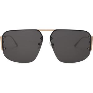 SOJOS Trendy Aviator Sunglasses Mens Womens Retro Metal Rimless Frame Shades Lentes De Sol Para Mujer SJ1192 (Gold)