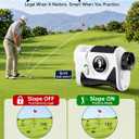 Golf Rangefinder with Slope Switch, 1200 Yards Laser Range Finder for Golf, Flag Lock Vibration, 7X Magnification, USB-C Rechargeable, Magnetic Mount, Tournament Legal Golf Gifts for Men