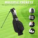 Ultralight 2-Way Golf Stand Bag with 6 Pockets & Insulated Cooler Pocket | Padded Single Strap, Golf Carry Bag, Easy to Hang on Cart