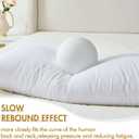 MIULEE 12x16 Synthetic Down Alternative Pillow Insert, Fluffy Soft Throw Pillow for Couch Bed Sofa Plush Luxury Lumbar Support