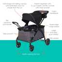 Baby Trend Tour LTE 2-in-1 Stroller Wagon, Gravity Black