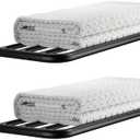 Hotel Towel Racks for Bathroom Wall Mounted, 24 Inch Towel Shelf for Bathroom, 2-Tier Bathroom Towel Rack, Black