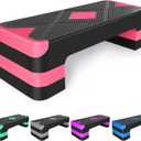 Adjustable Workout Aerobic Stepper in Fitness & Exercise Step Platform Trainer 3 settings adjustable height 4-6-8