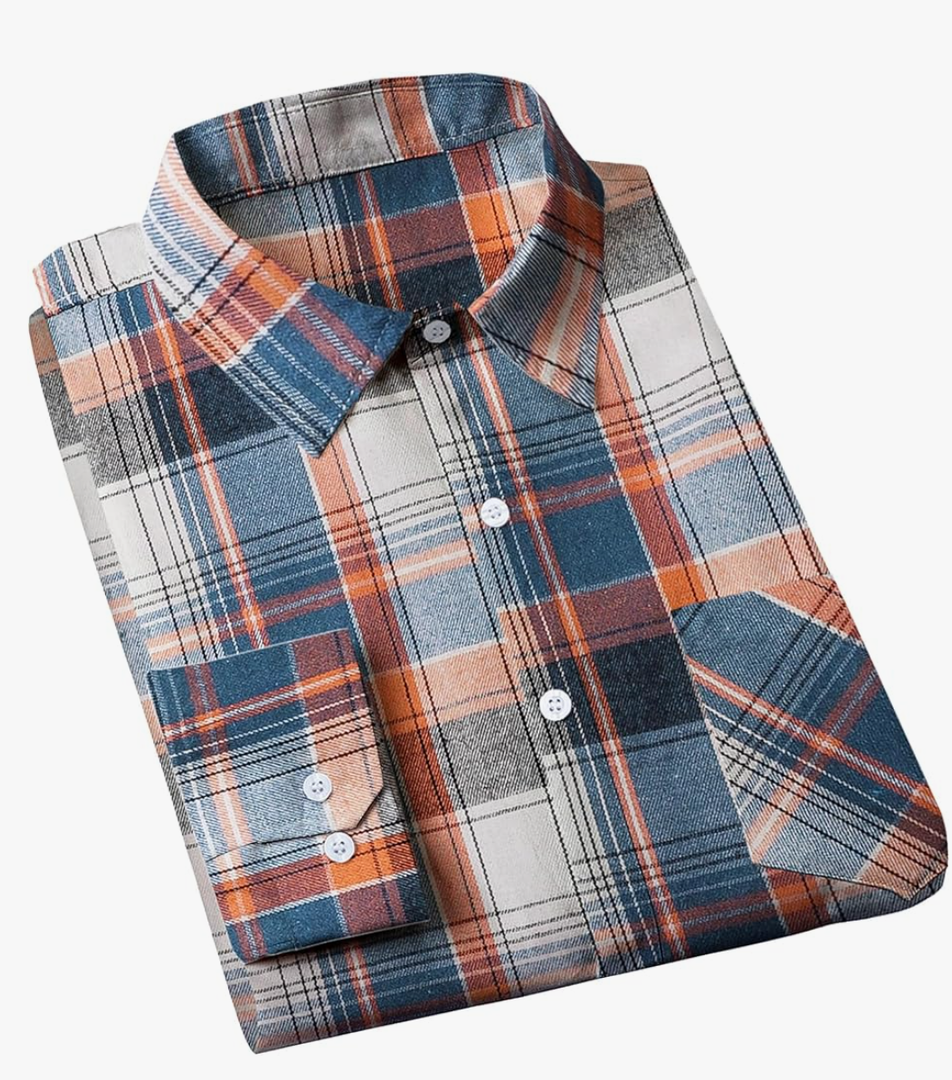 Baby Boys Button Down Plaid Aloha Shirt Long Sleeve Button Down Dress Shirt for Holiday (Style 15, 1T)