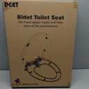 Non-Electric Elongated Bidet Toilet Seat with Dual Nozzle - Front & Rear Wash, Quiet-Close Lid, Adjustable Pressure, Easy Installation, Hygienic Fresh Water Bidet (Elongated)