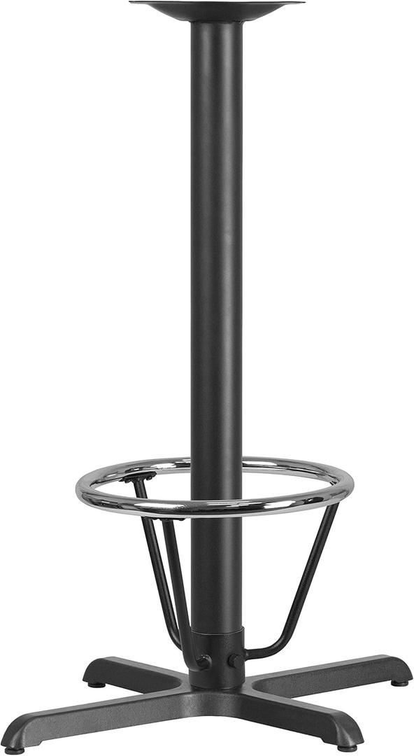 Flash Furniture 23.5'' x 29.5'' Restaurant Table X-Base with 3'' Dia. Bar Height Column and Foot Ring