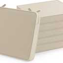 Outdoor Chair Cushions Set of 6: Waterproof & Fade Resistant Seat Cushion for Patio Furniture - 18.5 x 16 x 2 Inch Chair Pads with Ties and Hidden Zipper - Patio Chair Cushion Replacement, Beige
