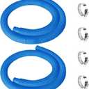 2 Pcs 1.25" Pool Hose, 59" Long Accessory Pool Pump Replacement Hoses, Compatible with All Above Ground Pool Filter Pumps that Use 1 1/4 Diameter Hoses