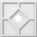 Ekena Millwork CMP16EY Embry Architectural Grade PVC Contemporary Urethane Ceiling Medallions 16"OD x 5 1/2"C x 1"P
