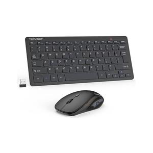 TECKNET Wireless Keyboard and Mouse Combo, Mini Cordless Computer Keyboard and Mouse Set 2.4GHz, Silent Adjustable 1600 DPI, Quiet Click, Lag-Free for Computer, Laptop, PC, Windows, Mac, Chrome OS