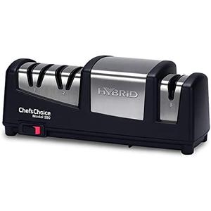 Chef’sChoice 290 Knife Sharpeners AngleSelect Hybrid 15 and 20-Degree Diamond Hone, 3-Stage, Black