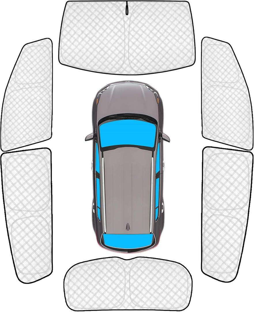 KMF 6pcs Thicken Full Sun Shades for KIA Sportage 2017-2022 Accessories, Custom Fit Privacy Car Window Covers for Windshield Side Rear, UV Block and Blackout for Camping Outdoor
