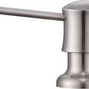 Soap Dispenser for Kitchen Sink Brushed Nickel, Built-in and Refill-from-Top Design with Liquid Hand & Dish Soap Bottle