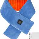 Heated Neck Wrap with 5000mAh Power Bank, Heating Pad Cordless with 3 Heating Levels, Portable Neck Warmer for Neck Pain Relief and Stiffness, Rechargeable Heated Scarf for Outdoor & Office, Sky Blue