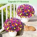 Yastouay Artificial Flowers for Outdoors, 22 Bundles UV Resistant Artificial Outdoor Flowers, Realistic Fake Outdoor Flowers Plant Faux Flowers for Outdoor Planters Front Porch Patio Window Box